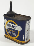 Vintage 1948 Lock Ease Graphited Lock Fluid 4 Fl. Oz. 2 3/4" Tall Metal Oiler Can