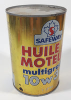 Vintage Safeway 10w30 Multigrade Motor Oil 5 7/8" Tall 1 Litre Metal Oil Can