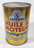 Vintage Safeway 10w30 Multigrade Motor Oil 5 7/8" Tall 1 Litre Metal Oil Can