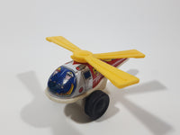 Vintage ND Fire Dept. Helicopter Plastic and Tin Metal Toy Made in Japan Broken Blade
