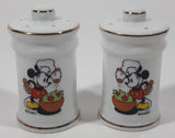 Vintage Walt Disney Productions Mickey Mouse Cooking Themed Fine China Salt and Pepper Shaker Set - Cartoon Collectible