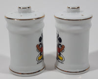 Vintage Walt Disney Productions Mickey Mouse Cooking Themed Fine China Salt and Pepper Shaker Set - Cartoon Collectible