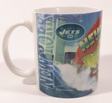 1998 Xpres Corp NFL New York Jets 3 3/4" Tall Ceramic Coffee Mug Cup