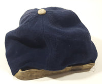 Rare Vintage AJM Headwear Pepsi Cola Dark Blue and Gold Adjustable Baseball Cap Hat