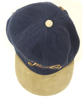 Rare Vintage AJM Headwear Pepsi Cola Dark Blue and Gold Adjustable Baseball Cap Hat