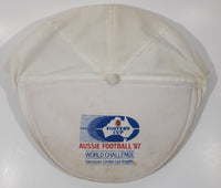 Rare Vintage Wilson Foster's Cup Aussie Football '87 World Challenge Vancouver London Los Angeles Flat Cap Hat