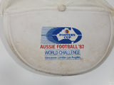 Rare Vintage Wilson Foster's Cup Aussie Football '87 World Challenge Vancouver London Los Angeles Flat Cap Hat