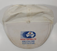 Rare Vintage Wilson Foster's Cup Aussie Football '87 World Challenge Vancouver London Los Angeles Flat Cap Hat