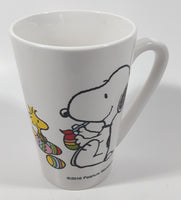 2016 Peanuts Worldwide Snoopy and Woodstock Decorating Easter Eggs 5" Tall Ceramic Mug Cup