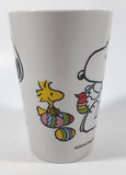 2016 Peanuts Worldwide Snoopy and Woodstock Decorating Easter Eggs 5" Tall Ceramic Mug Cup