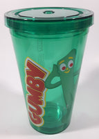 2012 Prema Toy Co. Gumby Green 16 oz. 6 1/4" Tall Hard Plastic Travel Cup with Lid