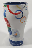 Coca Cola Vancouver 2010 Olympics 6 1/2" Tall Embossed Ceramic Cup