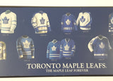 Toronto Maple Leafs NHL Ice Hockey Team "The Maple Leaf Forever" Jersey History 5 1/4" x 15" Wall Plaque Board