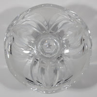 Vintage Hand Cut 24% Leaded Crystal Glass 5 3/4" Tall Tri-Footed Candy Dish Bowl with Lid Made in Yugoslavia