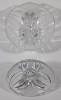 Vintage Hand Cut 24% Leaded Crystal Glass 5 3/4" Tall Tri-Footed Candy Dish Bowl with Lid Made in Yugoslavia