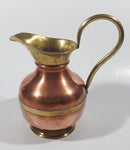 Vintage Brass and Copper Pitcher Ewer Jug