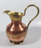 Vintage Brass and Copper Pitcher Ewer Jug