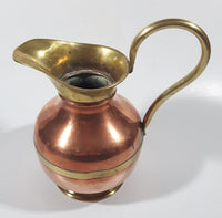 Vintage Brass and Copper Pitcher Ewer Jug