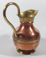 Vintage Brass and Copper Pitcher Ewer Jug