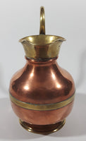 Vintage Brass and Copper Pitcher Ewer Jug