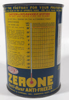 Vintage Dupont Zerone Anti-Rust Anti-Freeze Blue 5 1/2" Tall One Quart Metal Can