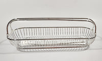 Vintage 1983 F.B. Rogers Silver Company Silverplated Roll Basket with Swing Handles New in Box