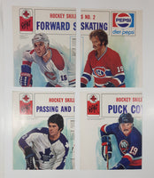 Vintage Pepsi and Diet Pepsi CAHA Hockey Posters Set of 4 Robinson, Trottier, Houle, Turnbull