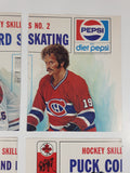 Vintage Pepsi and Diet Pepsi CAHA Hockey Posters Set of 4 Robinson, Trottier, Houle, Turnbull