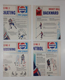 Vintage Pepsi and Diet Pepsi CAHA Hockey Posters Set of 4 Robinson, Trottier, Houle, Turnbull