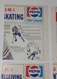 Vintage Pepsi and Diet Pepsi CAHA Hockey Posters Set of 4 Robinson, Trottier, Houle, Turnbull