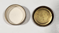 Vintage 1960s Micro Mosaic Floral Brass Pocket Trinket Pill Pocket Tin