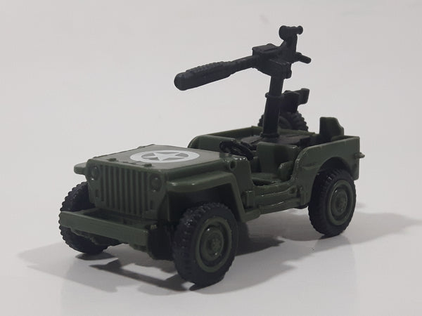 1997 G.T.I. Grand Toys Jeep Army Green Plastic Toy Car Vehicle