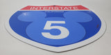 Disney California Interstate 5 Highway Freeway Mickey Mouse 12" x 12" Road Sign Crest Shaped Plastic Sign