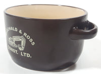 McDonald & Ross Const. LTD. Brown Double Handled Ceramic Bowl Mug