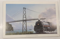 Max Jacquiard Royal Hudson Under Lions Gate Bridge Train Painting 11" x 18" Foam Board Salesman SAMPLE Print