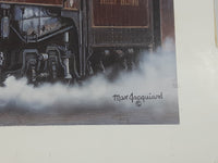 Max Jacquiard Royal Hudson Under Lions Gate Bridge Train Painting 11" x 18" Foam Board Salesman SAMPLE Print