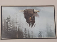 Vintage 1978 Robert Bateman "Majesty On The Wing" Bald Eagle Wood Framed Art Print