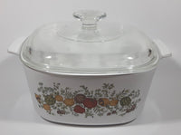 Vintage 1980s Pyrex Corning Ware Spice of Life Pattern 12 Cups 3 Litre Casserole Dish