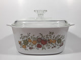 Vintage 1980s Pyrex Corning Ware Spice of Life Pattern 12 Cups 3 Litre Casserole Dish