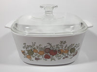 Vintage 1980s Pyrex Corning Ware Spice of Life Pattern 12 Cups 3 Litre Casserole Dish