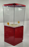 Vintage Northwestern MORRIS ILLINOIS Red Metal with Plastic Globe 17 1/2" Tall Gumball Candy Dispenser Vending Machine with Two Keys
