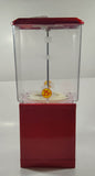 Vintage Northwestern MORRIS ILLINOIS Red Metal with Plastic Globe 17 1/2" Tall Gumball Candy Dispenser Vending Machine with Two Keys
