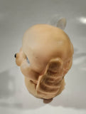 Vintage Light Brown Spaniel Puppy Dog Laying 6 1/4" Long Rubber Squeak Toy Figure