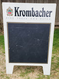 Krombacher Beer Eine Perle Der Natur 29" x "41 White Heavy Plastic Double Sided Fold Out Chalkboard Sidewalk Sign