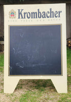 Krombacher Beer Eine Perle Der Natur 29" x "41 White Heavy Plastic Double Sided Fold Out Chalkboard Sidewalk Sign