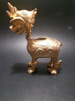 Vintage Brass Foo Dog Incense Burner w/ Hinged Head - Treasure Valley Antiques & Collectibles