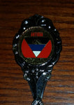 Vintage Antigua Flag Emblem Collectible Spoon - Treasure Valley Antiques & Collectibles